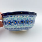 6” Bowl.  Hand crafted Polish pottery stoneware: UNIKAT Deep Winter Design