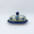 Butter Dish Oval: UNIKAT Blueberry Design