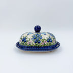 Butter Dish Oval: UNIKAT Blueberry Design