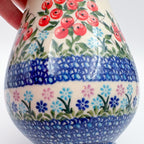 Vase 9”. Handmade Polish pottery.  UNIKAT Red Berry