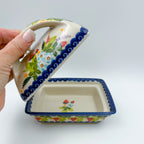 Butter Dish Deep: UNIKAT Summer Strawberries Design