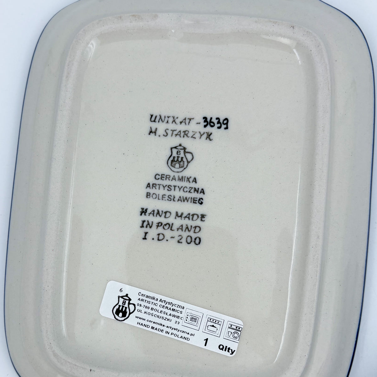 7" Butter Dish: UNIKAT Deep Winter Design