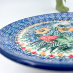 7.91” Plate.  Hand crafted Polish pottery stoneware: UNIKAT Sipping Nectar Design.