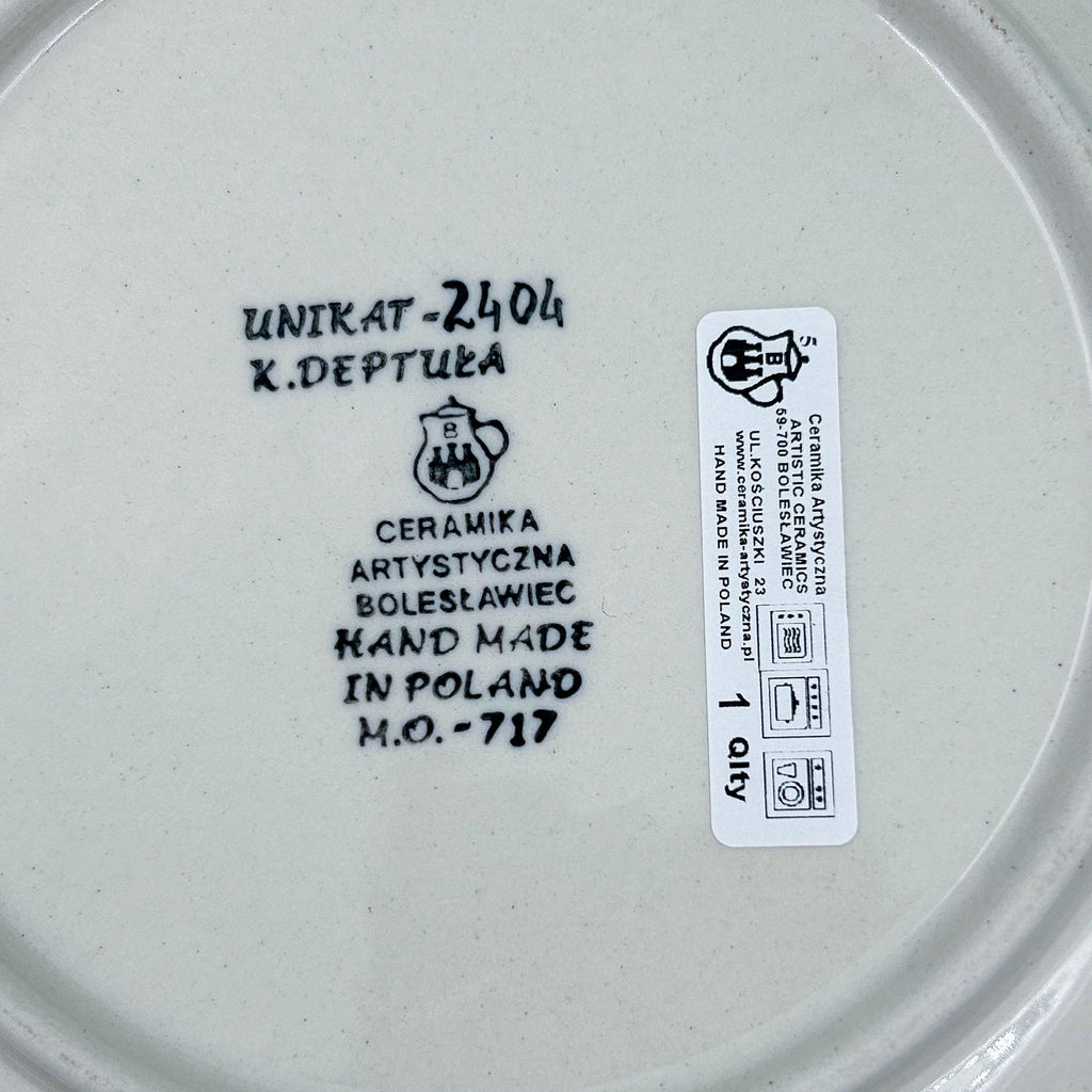 UNIKAT Blue Beauty plate, bottom stamp signed K. Deptula Ceramika Artystyczna Boleslawiec Unikat