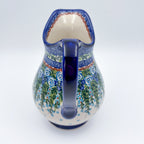 37 oz. Pitcher.  Hand painted Polish pottery stoneware UNIKAT Whispering Ferns