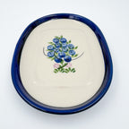 Butter Dish Oval: UNIKAT Blueberry Design