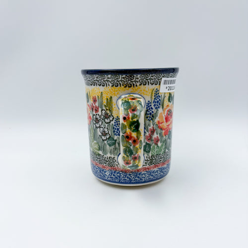 15 oz Bubble Mug. Handcrafted Polish pottery stoneware:  UNIKAT Copper Rose Meadow