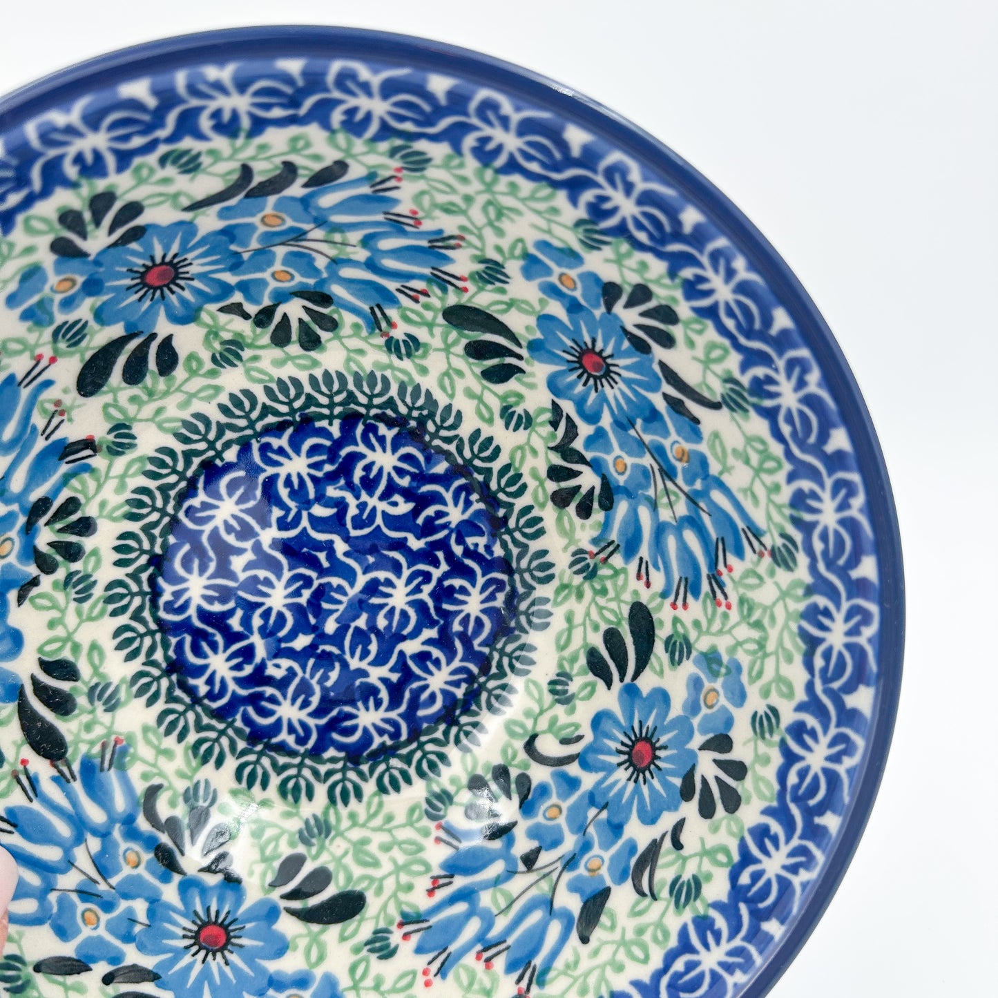 Polish pottery 6.” Bowl in the UNIKAT Windswept Blues pattern.
Ceramika Artystyczna Company