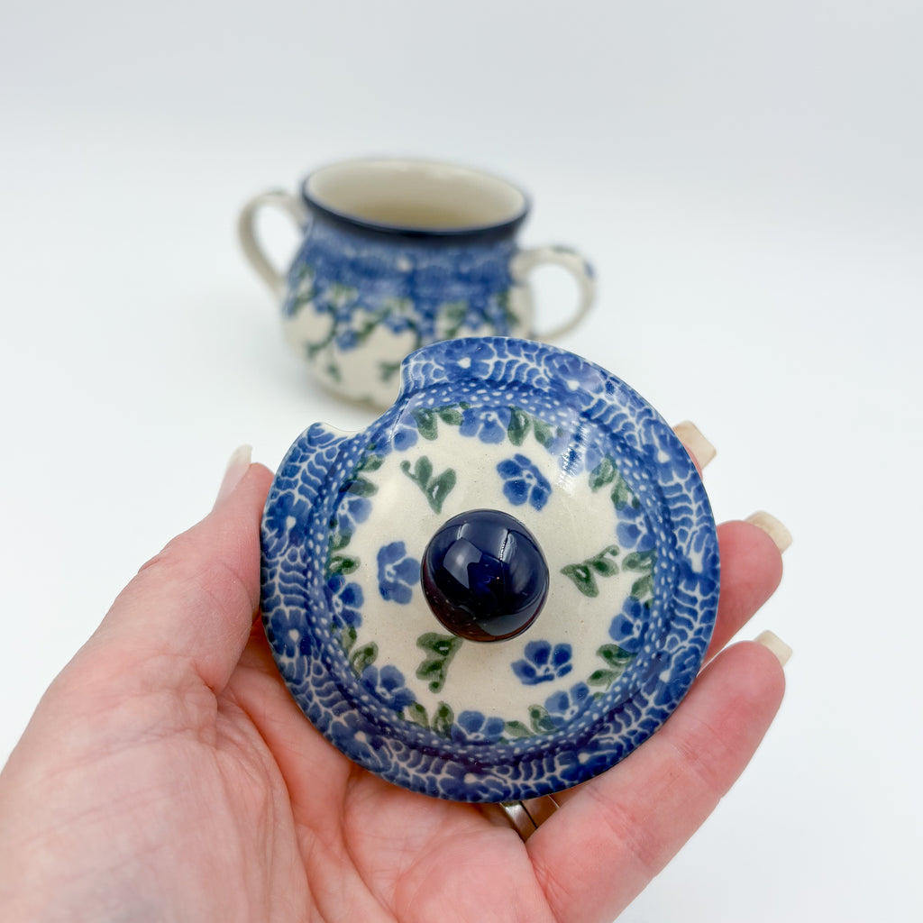 7oz. Sugar Bowl.  Baby Blue Bird Design