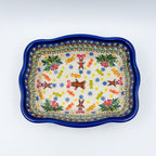 8” Rectangular Fala Baker.  Handmade in Poland.  UNIKAT Candyland