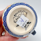 6 oz Kubus Creamer. Handcrafted in Poland UNIKAT Poppy Garden Bloom