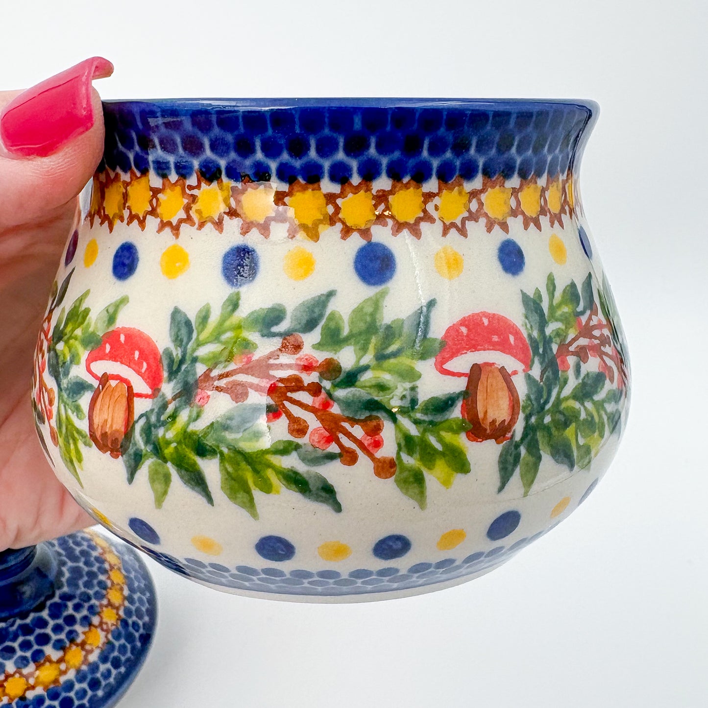 Sugar Bowl Iza.  Mushroom Design