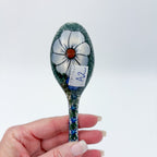 Spoon Lg 8”.  Handmade Polish pottery. UNIKAT Wildflower Blue Design