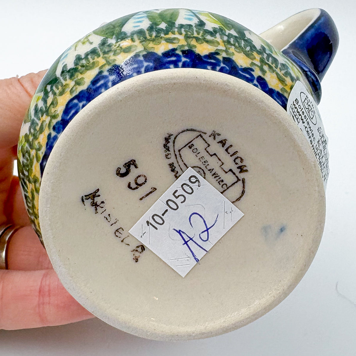 5 oz Allegro Creamer.  Handcrafted in Poland. UNIKAT Tulip Fields