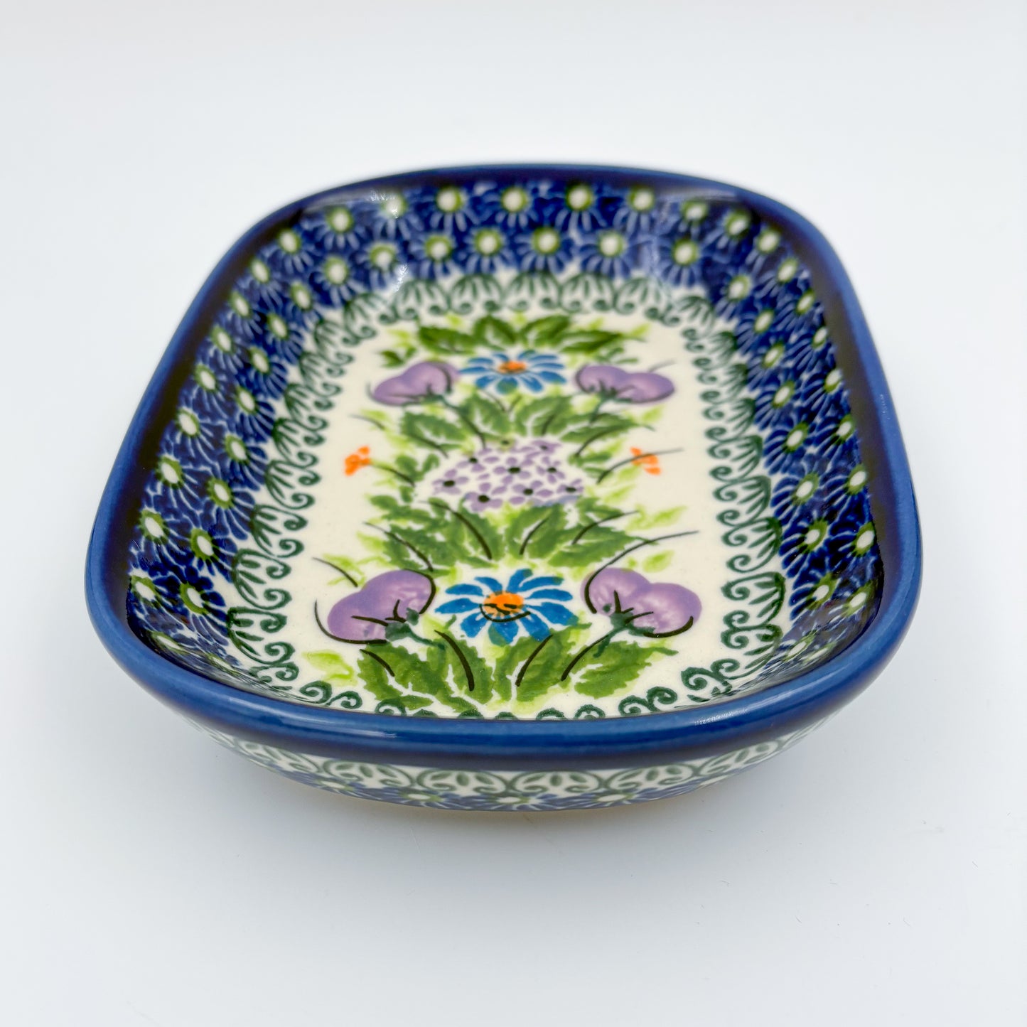 6" Butter Platter: UNIKAT Floral Garden  Design