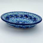 Soap Dish 5”.  Handmade Polish pottery.  UNIKAT Deep Winter Design