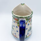 48 oz. Jacek Pitcher.  Hand painted Polish pottery stoneware UNIKAT Reindeer Bliss