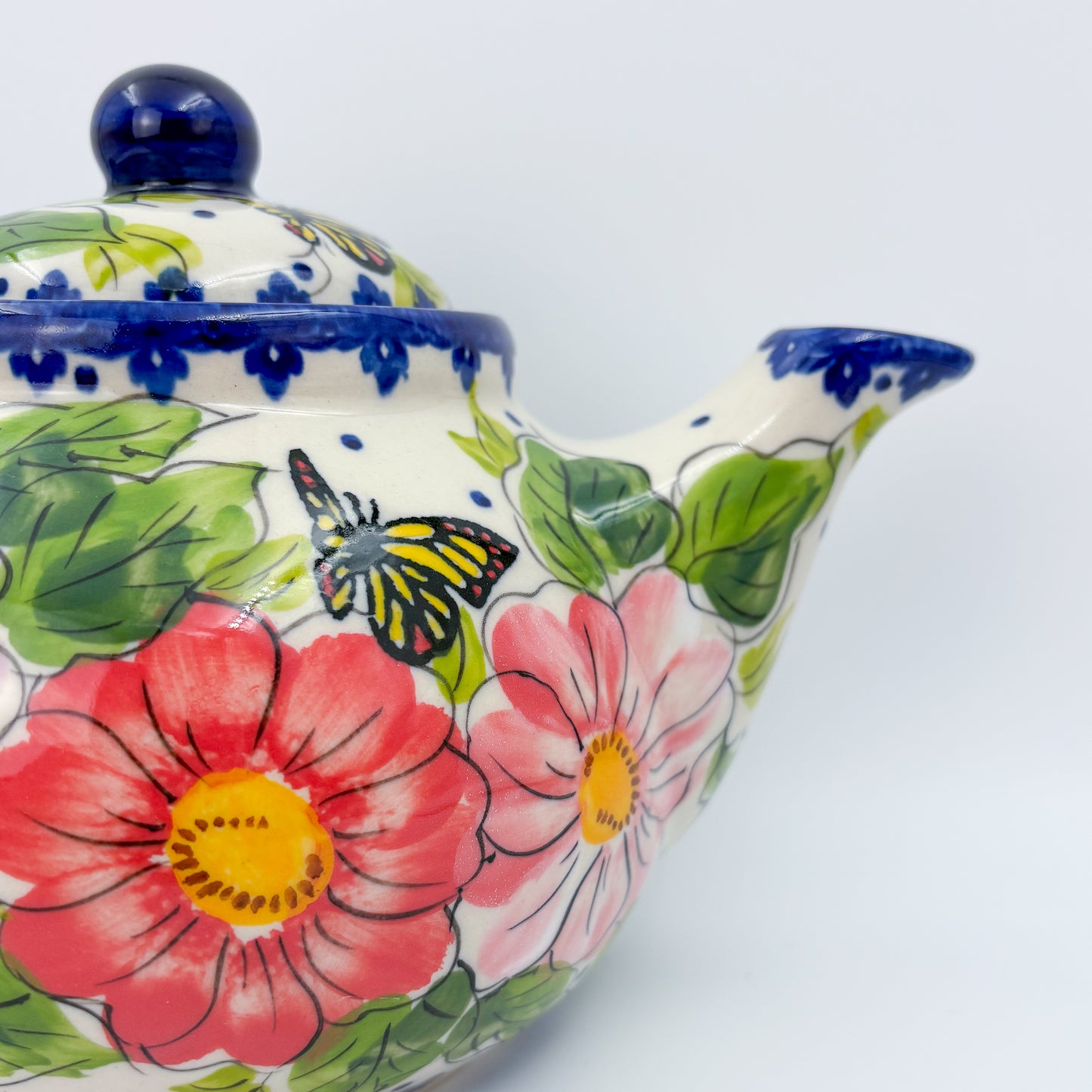 47 oz Teapot Kubus Handcrafted Potery in Poland.  Monarch Design