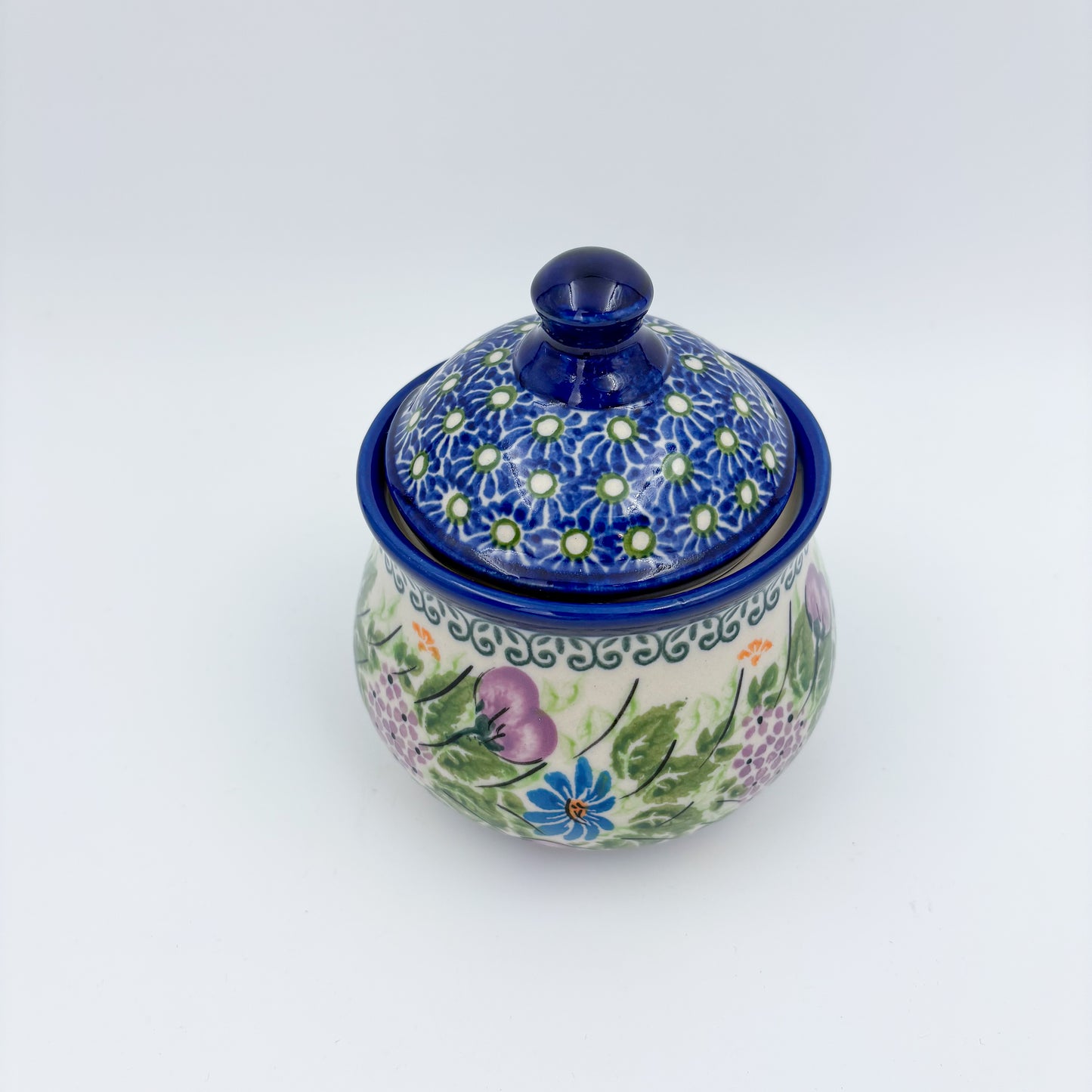 Sugar Bowl.  Floral Garden Pattern