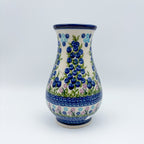 Vase 9”. Handmade Polish pottery.  UNIKAT Blueberry