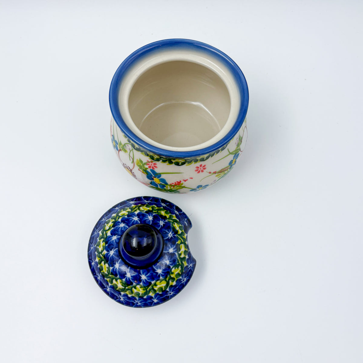 Sugar Bowl Iza. Handmade in Poland UNIKAT Pink Ruffle