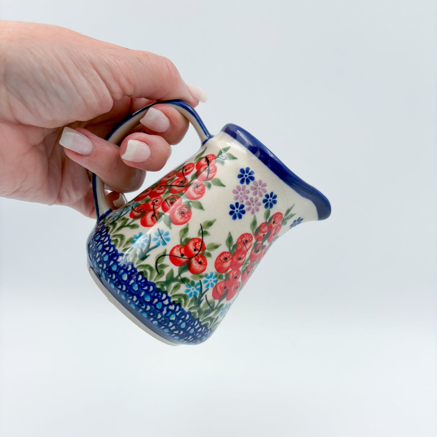 8 oz Pitcher/Creamer.  UNIKAT Red Berry