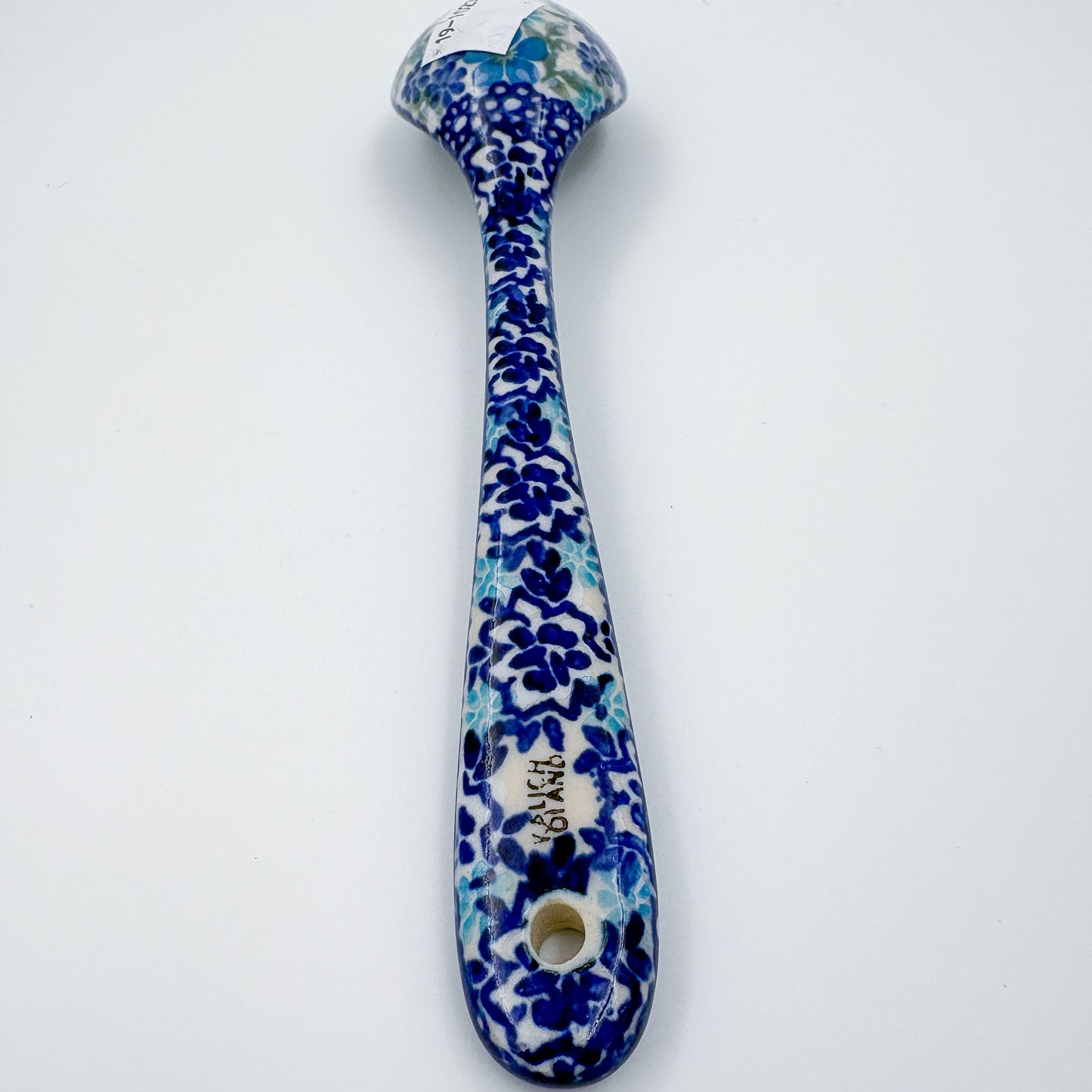 Spoon Lg 8”.  Handmade Polish pottery.