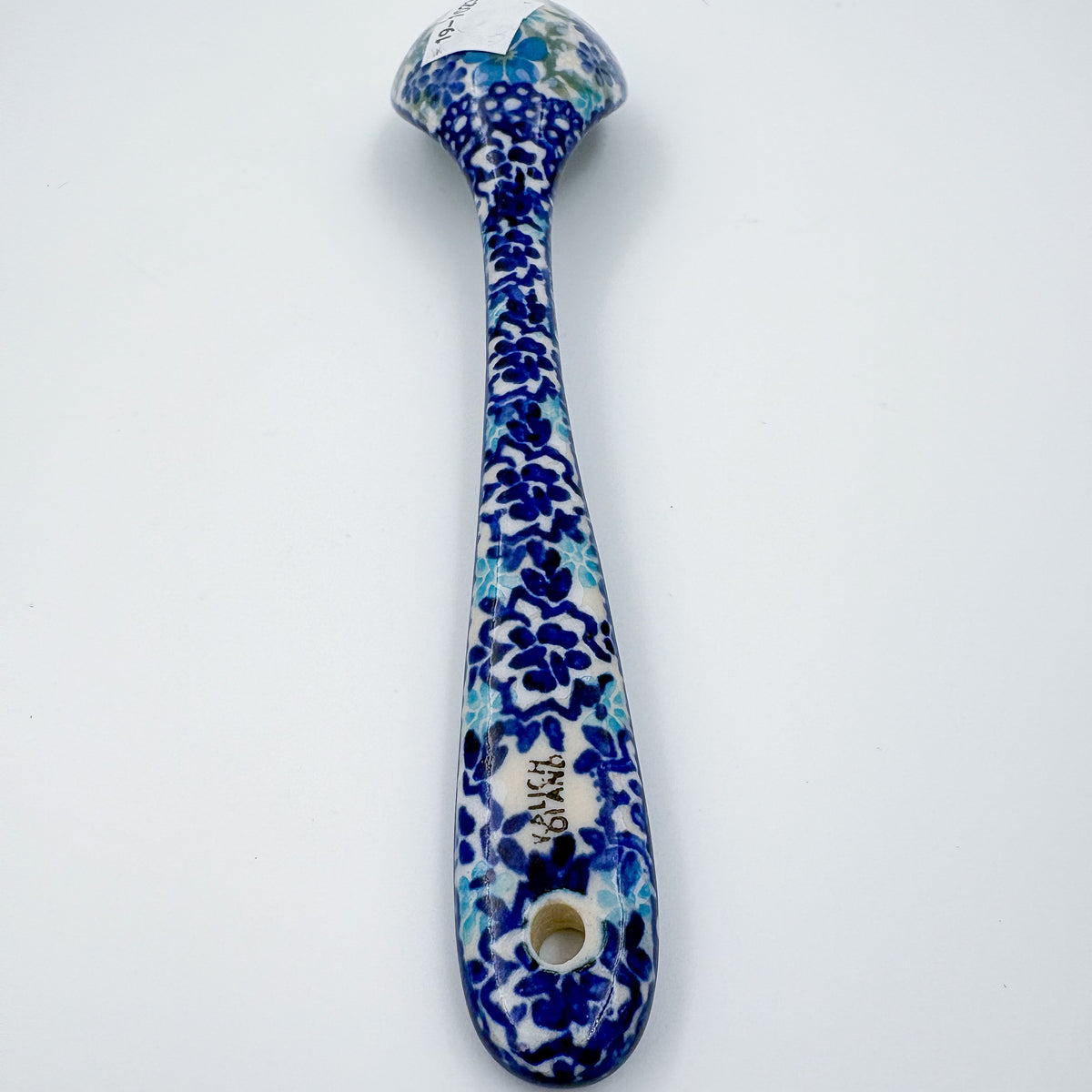 Spoon Lg 8”.  Handmade Polish pottery. UNIKAT - Style 1