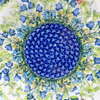 9" Wavy Bowl: UNIKAT Bluebell Meadow Design