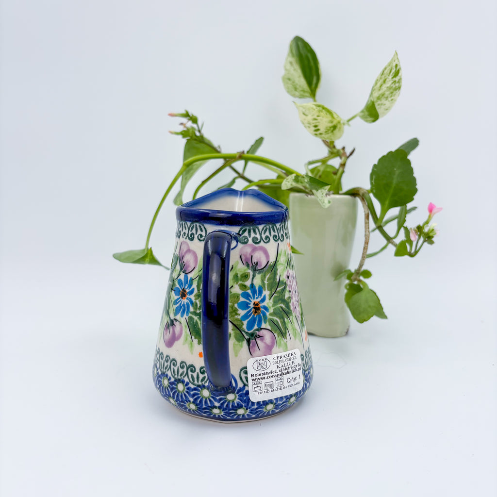 8 oz Pitcher/Creamer.  UNIKAT Floral Garden Design