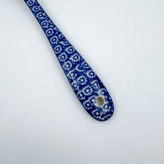 Spoon Lg 8”.  Handmade Polish pottery. UNIKAT Flower Patch