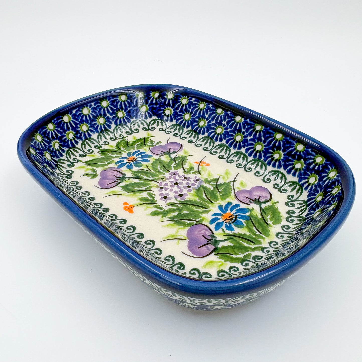 6" Butter Platter: UNIKAT Floral Garden  Design