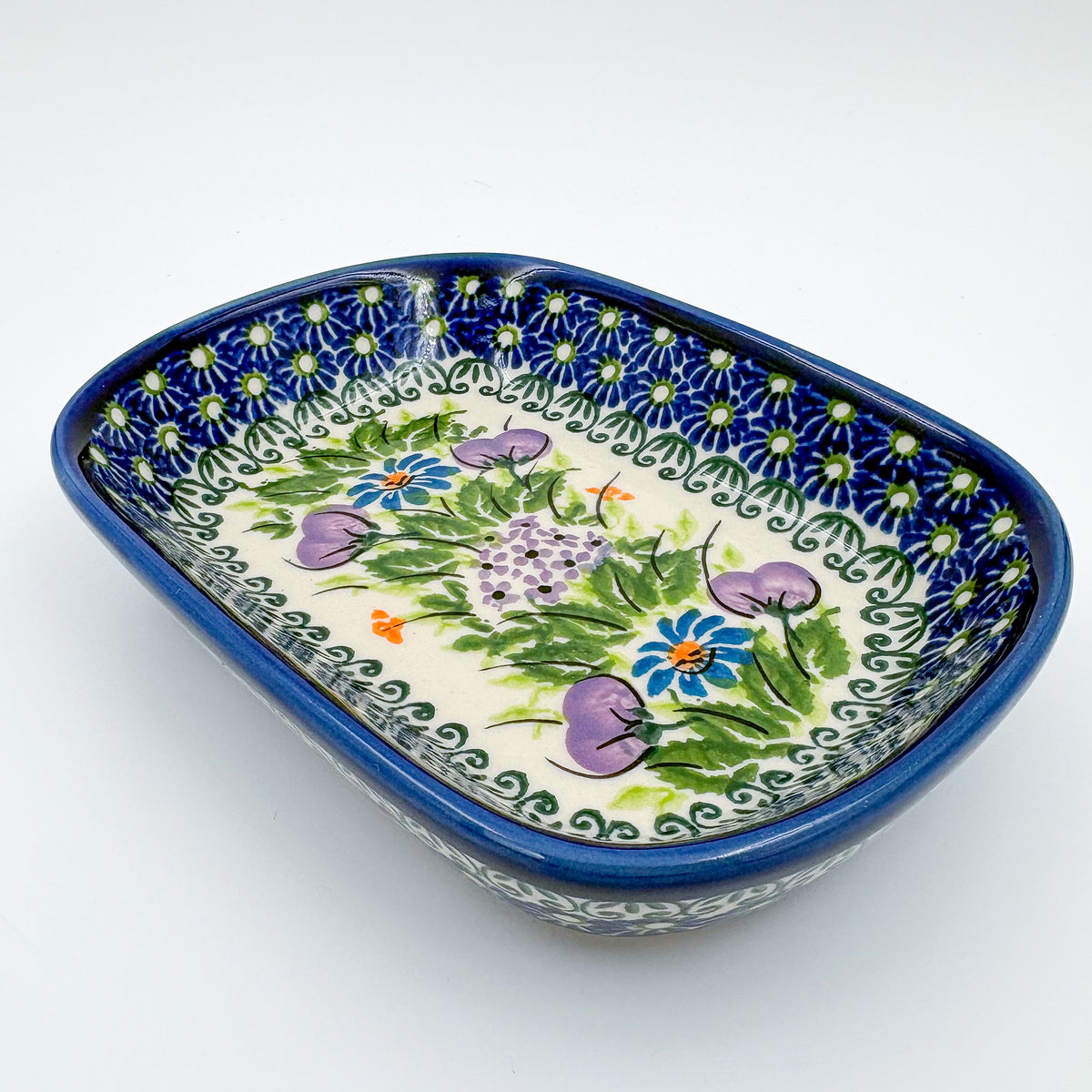 6" Butter Platter: UNIKAT Floral Garden  Design