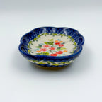 5" Soap Dish.  Handmade Polish pottery.  UNIKAT Cherry Blossom Pattern