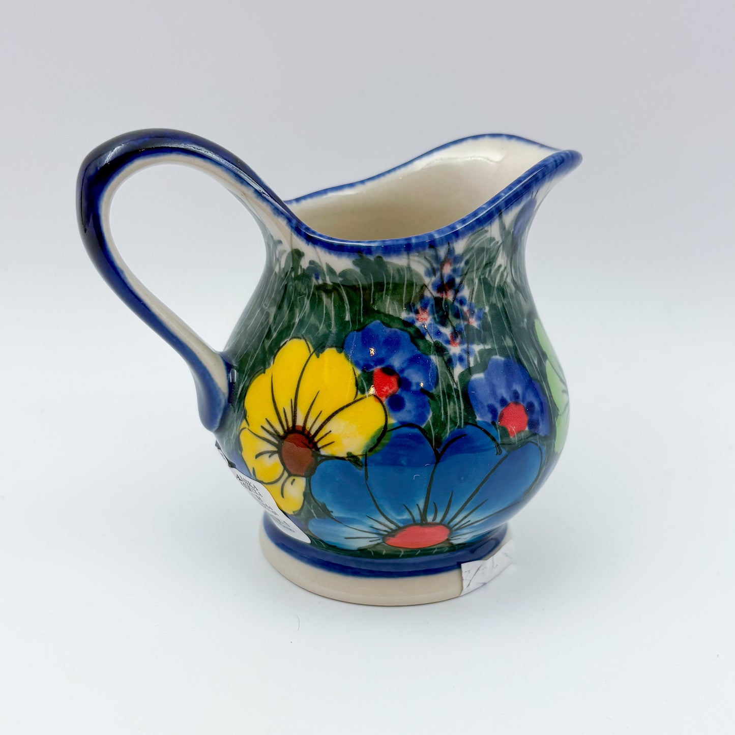 5 oz Allegro Creamer.  UNIKAT Forget Me Not Pansy