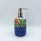 Soap Dispenser 7.25”.  Handmade Polish pottery.  UNIKAT Meadow Design