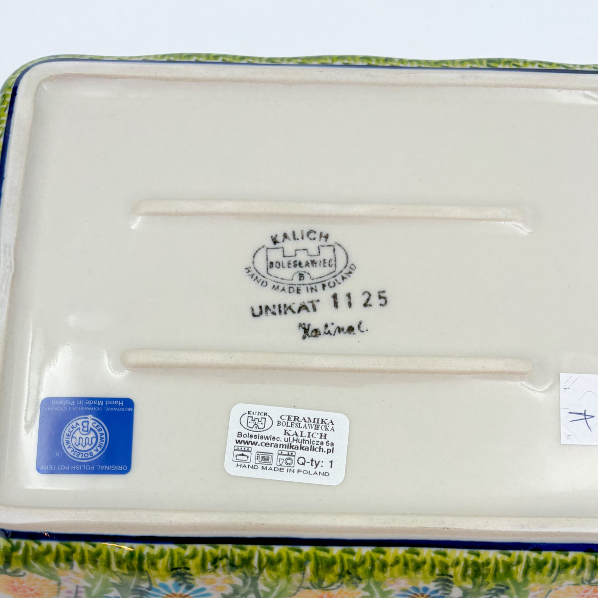 11.6" Baker Ada with Handles. Handmade in Poland.  UNIKAT Songbird Garden Design