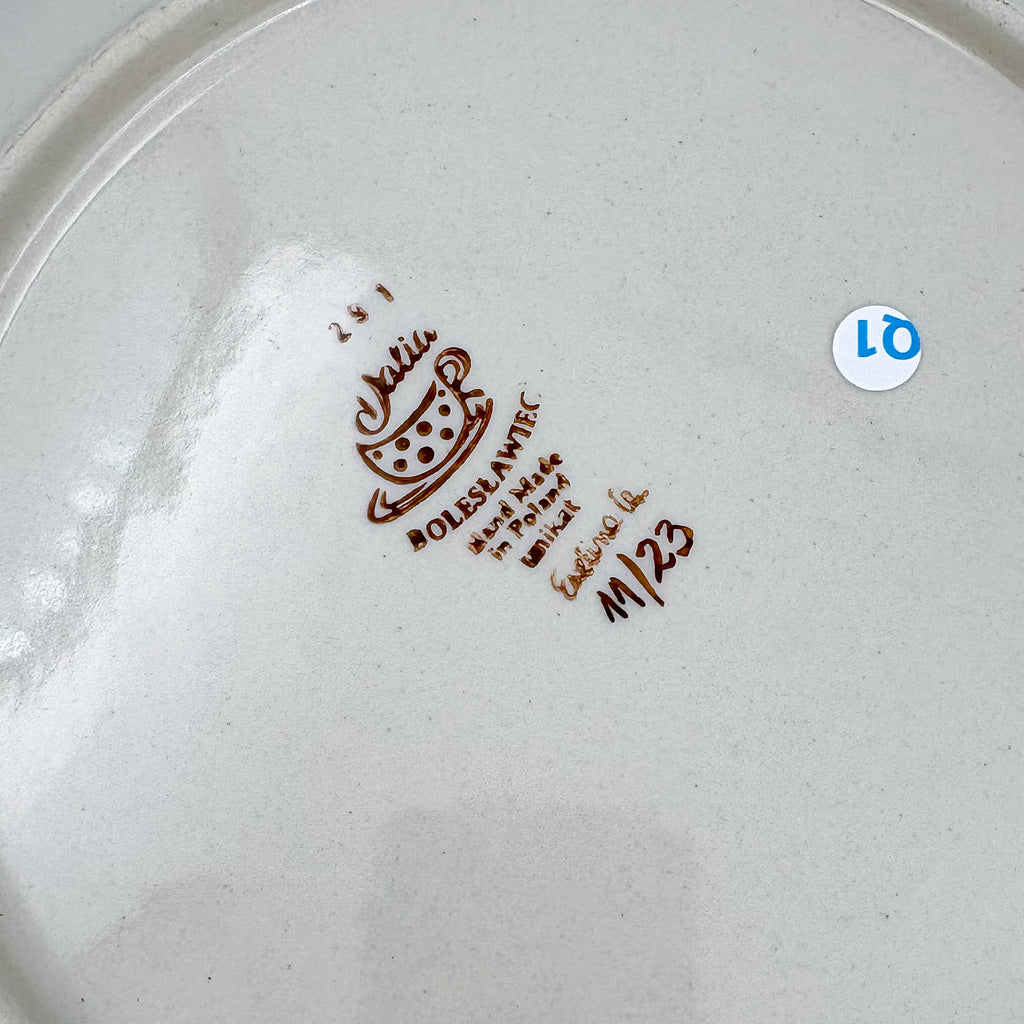 UNIKAT Happy Hydrangea plate, bottom stamp signed M/23 Julita Boleslawiec Unikat