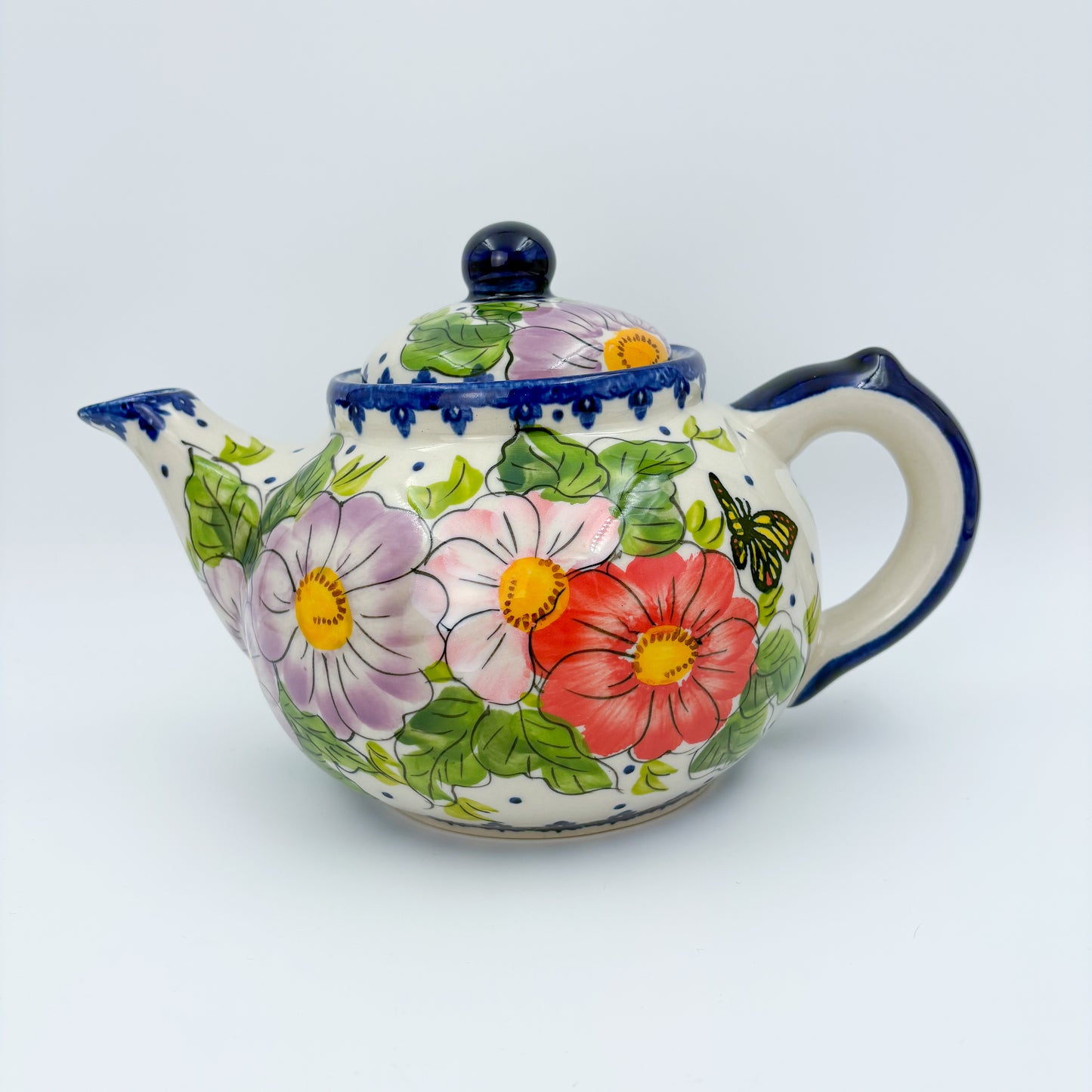 47 oz Teapot Kubus Handcrafted Potery in Poland.  Monarch Design
