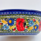 10” Baker Jacek with Lid Handmade in Poland.  UNIKAT Garden Poppy