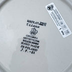 8” Plate.  Hand crafted Polish pottery stoneware: UNIKAT Spring Garden Design