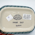 6" Butter Platter: UNIKAT Blue Poppy Garden