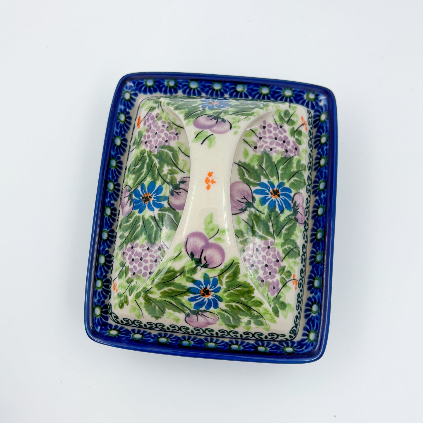 Butter Dish Deep: UNIKAT Floral Garden