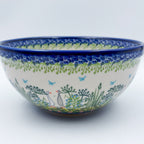 8”  Bowl.  Hand crafted Polish pottery stoneware: UNIKAT Ducks on the Run