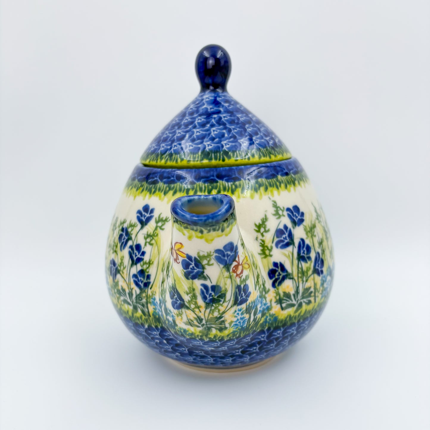 37 oz Teapot Atena Handcrafted Pottery in Poland. Bluebell Meadow Design
