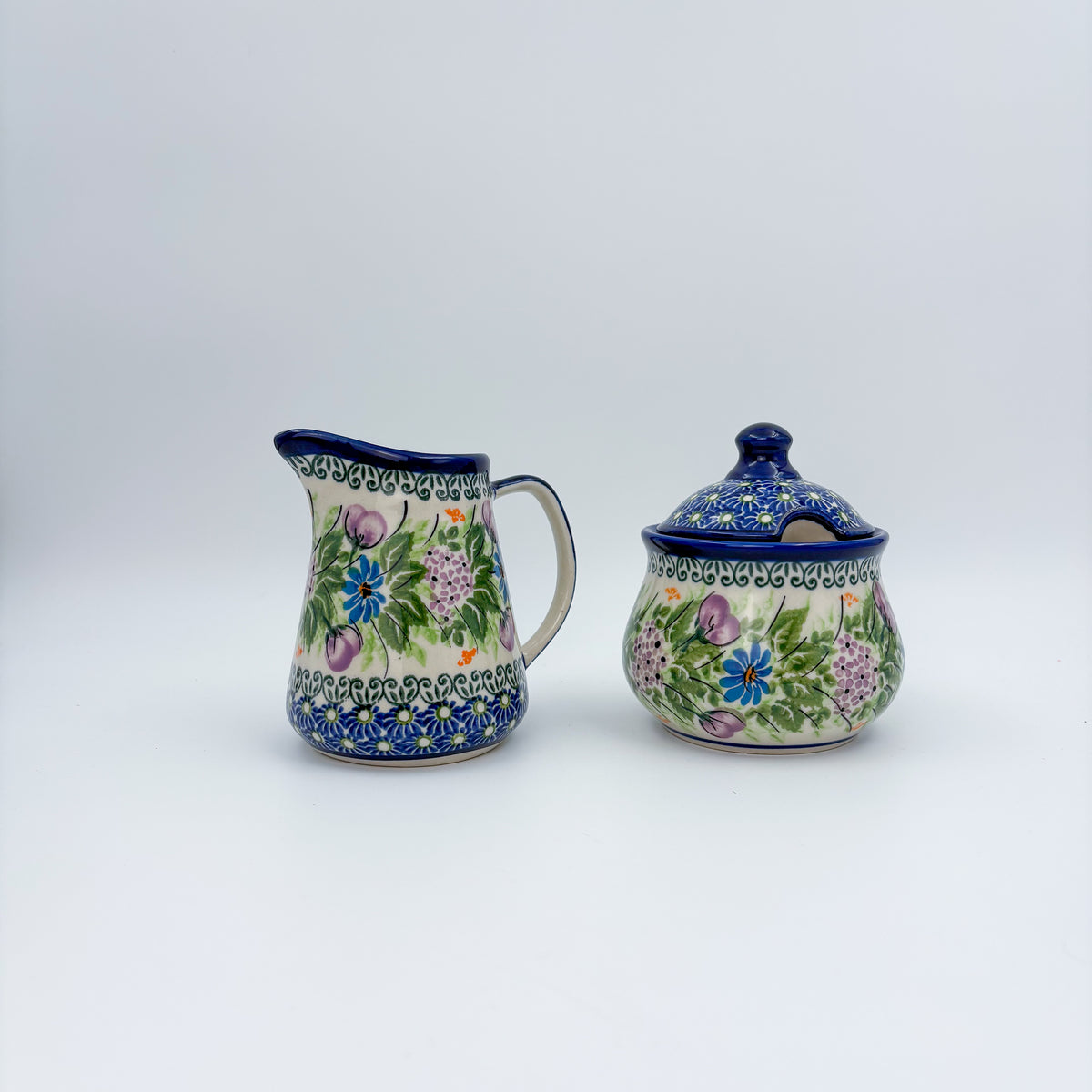 8 oz Pitcher/Creamer.  UNIKAT Floral Garden Design