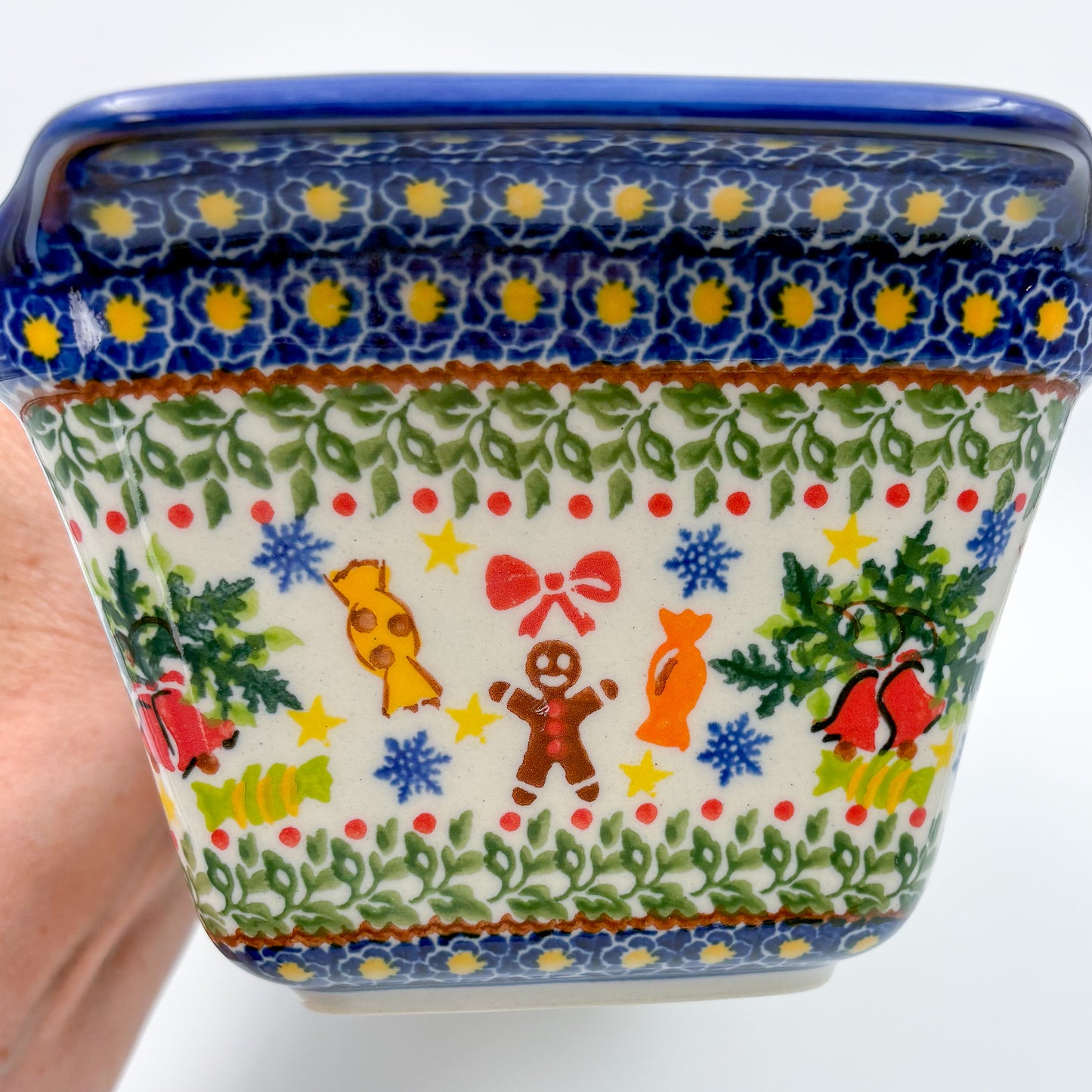 13” Meatloaf/Bread Baker Handmade in Poland.  UNIKAT Candy Heaven Design