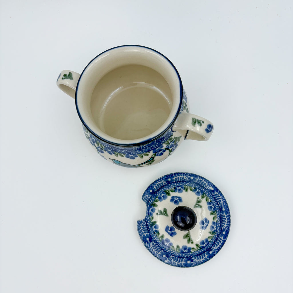 7oz. Sugar Bowl.  Baby Blue Bird Design