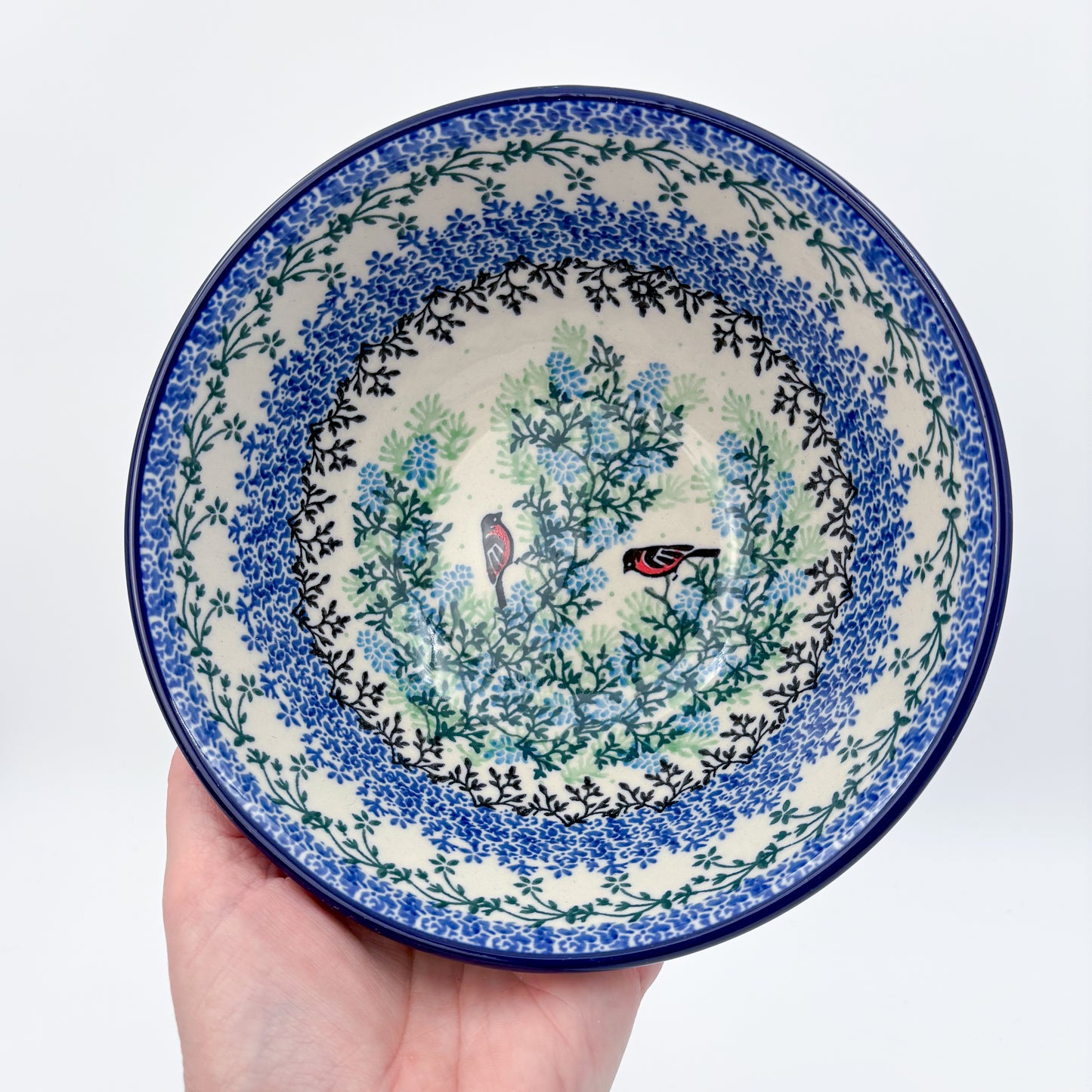6.57” Stacking Bowl.  Hand crafted Polish pottery stoneware: UNIKAT Gracious Gonolek Design