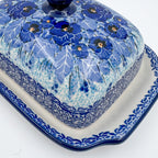 7" Butter Dish: UNIKAT Deep Winter Design